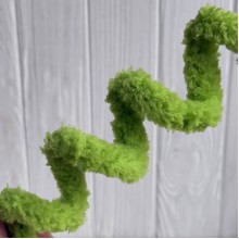 Плюшевая проволока (C10001), 20ммх100 см, оливковая, упаковка 5 шт.