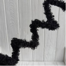 Плюшевая проволока (C10002), 15ммх100 см, черная, упаковка 5 шт.