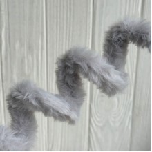 Плюшевая проволока (C10003), 20ммх100 см, светло-серая, упаковка 5 шт.