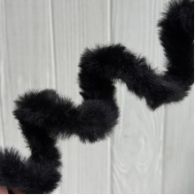 Плюшевая проволока (C10003), 20ммх100 см, черная, упаковка 5 шт.