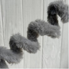 Плюшевая проволока (C10003), 20ммх100 см, серая, упаковка 5 шт.