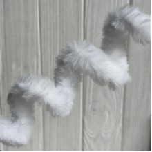 Плюшевая проволока (C10003), 20ммх100 см, белая, упаковка 5 шт.