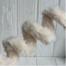 Плюшевая проволока (C10003), 20ммх100 см, молочная, упаковка 5 шт.