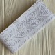 Тесьма вышиванка, 5 см, белый орнамент на белом, рулон 7 м