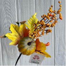 Осенняя веточка (С30521), 28 см, желто-оранжевая, шт.