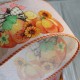Осенняя лента с проволочным кантом, 6,3 см, бежевая с тыквами, рулон 18 м