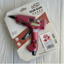 Клеевой термопистолет с переключателем мощности, 15/35 W, под стержни 7 мм, бордовый, шт.