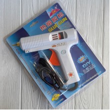 Клеевой пистолет с переключателем мощности, под стержни 11 мм, мощность 100/220 W, белый, шт.