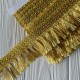 Тесьма с бахромой (D30309), 5 см, золото, рулон 13 м