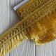 Тесьма с бахромой (D30082), 6,5 см, золото, рулон 13 м