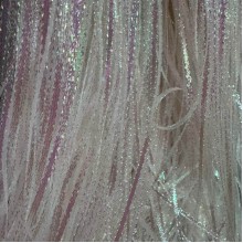 Тесьма парчовая плоская (тонкая), 2 мм, белый перламутр, моток 90 м