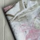 Подарунковий новорічний папір, 70х100 см, біло-рожевий мармур, упаковка 2 шт.