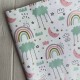 Подарунковий новорічний папір, 70х100 см, веселка, упаковка 2 шт.