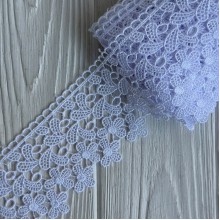 Кружево макраме (D30204), 6,5 см, белое, рулон 9 м