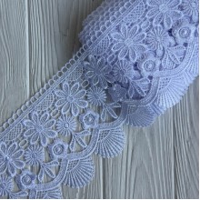 Кружево макраме (D30225), 11 см, белое, рулон 9 м