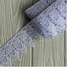 Кружево макраме (D30207), 5,5 см, белое, рулон 9 м