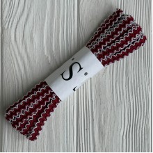 Тесьма цветная с кантом, 1 см, бордовая, рулон 9 м