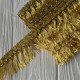 Тесьма с бахромой (D30056), 5 см, золото, рулон 13 м