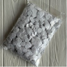 Наполнитель конфети (кружочки), 12 мм, белый, упаковка 100 г 