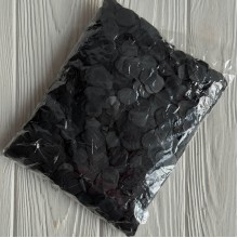 Наполнитель конфети (кружочки), 12 мм, черный, упаковка 100 г 