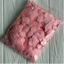 Наполнитель конфети (кружочки), 12 мм, светло-розовый, упаковка 100 г 