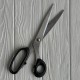 Ножницы большие, 25 см, чорные, шт.
