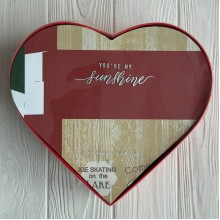 Набор сердец с прозрачной крышкой "Sunshine" (мини), красный, набор из 3 шт.