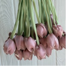 Тюльпаны из органзы, 42 см, темно-пудровые, упаковка 20 шт. Тюльпаны из органзы, 42 см, темно-пудровые, упаковка 20 шт.