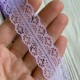 Кружево органзовое (D30328), 3 см, лиловое, рулон 45 м