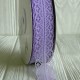 Кружево органзовое (D30328), 3 см, лиловое, рулон 45 м