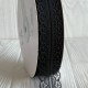 Кружево органзовое (D30328), 3 см, черное, рулон 45 м