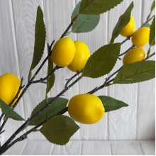 Гілка з лимонами (з малими лимонами) (С30696), 90 см, жовта, шт. Гілка з лимонами (з малими лимонами) (С30696), 90 см, жовта, шт.