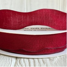 Лента жатка (D30329), 2,5 см, бордовая, рулон 9 м