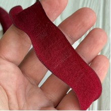 Лента жатка (D30329), 2,5 см, бордовая, рулон 9 м