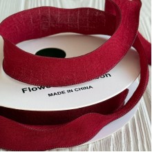 Лента жатка (D30329), 2,5 см, бордовая, рулон 9 м