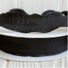 Лента жатка (D30329), 2,5 см, черная, рулон 9 м