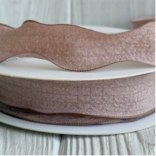 Лента жатка (D30329), 2,5 см, бежевая, рулон 9 м