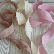 Лента жатка (D30329), 2,5 см, бежевая, рулон 9 м