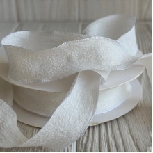 Лента жатка (D30329), 2,5 см, белая, рулон 9 м