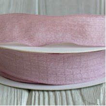 Лента жатка (D30329), 2,5 см, розовая, рулон 9 м