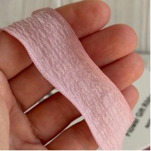 Лента жатка (D30329), 2,5 см, розовая, рулон 9 м