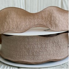 Стрічка жатка (D30330), 4 см, кавова, рулон 9 м