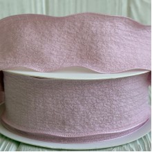 Стрічка жатка (D30330), 4 см, рожева, рулон 9 м