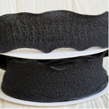 Стрічка жатка (D30330), 4 см, чорна, рулон 9 м