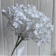 Цветущая зелень (С30659), 19 см, белая, букет с 5 шт.