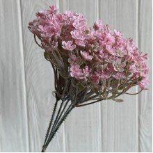 Цветущая зелень (С30659), 19 см, розовая, букет с 5 шт.