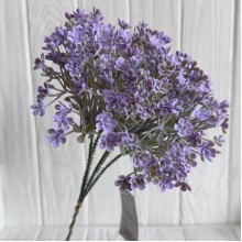 Цветущая зелень (С30659), 19 см, лиловая, букет с 5 шт.