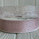 Лента с паетками (D30322), 3 см, розовая, рулон 12 м
