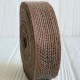 Лента мешковина леска (однотонная), 2,5 см, коричневая, рулон 10 м