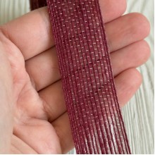 Лента мешковина леска (однотонная), 2,5 см, бордовая, рулон 10 м